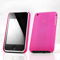 Cover Plastica Rigida Perforato per Apple iPhone 3G 3GS Rosa Caldo