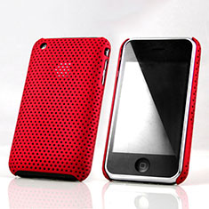 Cover Plastica Rigida Perforato per Apple iPhone 3G 3GS Rosso