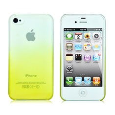 Cover Plastica Trasparente Rigida Sfumato per Apple iPhone 4 Giallo