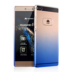 Cover Plastica Trasparente Rigida Sfumato per Huawei P8 Blu