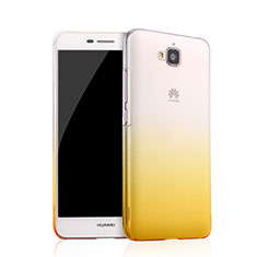 Cover Plastica Trasparente Rigida Sfumato per Huawei Y6 Pro Giallo