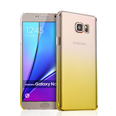Cover Plastica Trasparente Rigida Sfumato per Samsung Galaxy Note 5 N9200 N920 N920F Giallo