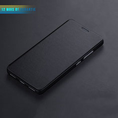 Cover Portafoglio In Pelle con Supporto L01 per Huawei Honor 7 Nero