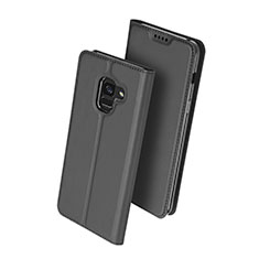 Cover Portafoglio In Pelle con Supporto L01 per Samsung Galaxy A5 (2018) A530F Nero