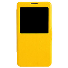 Cover Portafoglio In Pelle con Supporto L01 per Samsung Galaxy Note 3 N9000 Giallo