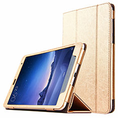 Cover Portafoglio In Pelle con Supporto L01 per Xiaomi Mi Pad 2 Oro