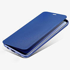 Cover Portafoglio In Pelle con Supporto L02 per Samsung Galaxy S9 Blu