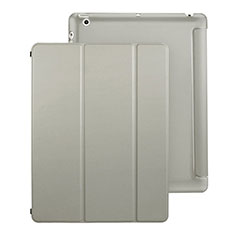 Cover Portafoglio In Pelle con Supporto per Apple iPad 3 Grigio