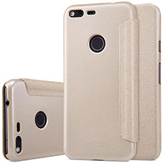 Cover Portafoglio In Pelle con Supporto per Google Pixel Oro