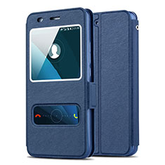 Cover Portafoglio In Pelle con Supporto per Huawei Honor 4A Blu