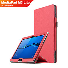 Cover Portafoglio In Pelle con Supporto per Huawei MediaPad M3 Lite 10.1 BAH-W09 Rosso