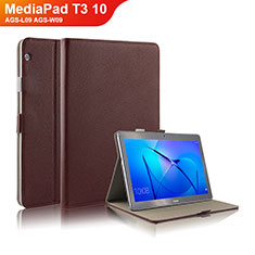 Cover Portafoglio In Pelle con Supporto per Huawei MediaPad T3 10 AGS-L09 AGS-W09 Marrone