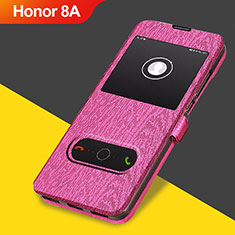 Cover Portafoglio In Pelle con Supporto per Huawei Y6 Prime (2019) Rosa Caldo