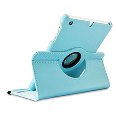 Cover Portafoglio In Pelle con Supporto Rotazione per Apple iPad Mini 3 Cielo Blu