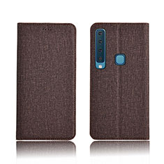 Cover Portafoglio In Pelle Cover con Supporto per Samsung Galaxy A9 Star Pro Marrone