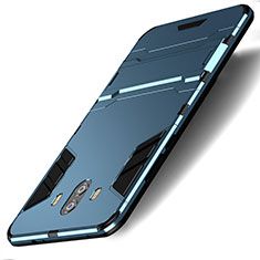 Cover Silicone e Plastica Opaca con Supporto per Huawei Mate 10 Blu