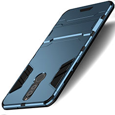 Cover Silicone e Plastica Opaca con Supporto per Huawei Mate 10 Lite Blu