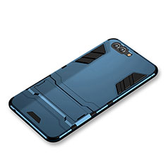 Cover Silicone e Plastica Opaca con Supporto per Huawei Nova 2S Blu