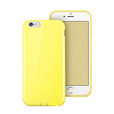 Cover Silicone Morbida Lucido per Apple iPhone 6 Giallo