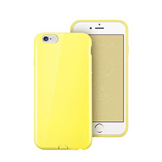 Cover Silicone Morbida Lucido per Apple iPhone 6 Plus Giallo