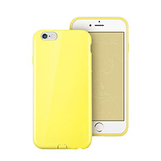 Cover Silicone Morbida Lucido per Apple iPhone 6S Giallo