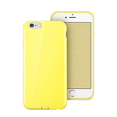 Cover Silicone Morbida Lucido per Apple iPhone 6S Plus Giallo