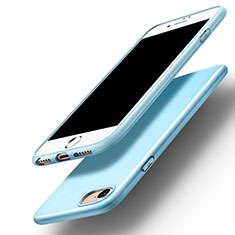 Cover Silicone Morbida Lucido per Apple iPhone SE3 2022 Cielo Blu