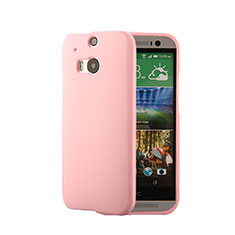 Cover Silicone Morbida Lucido per HTC One M8 Rosa