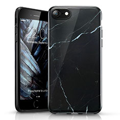 Nero Cover Silicone Morbida Pattern di Marmo per Apple iPhone SE (2020) Nero