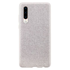 Cover Silicone Morbida Spigato per Huawei P30 Grigio