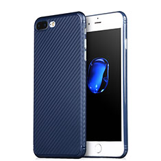 Cover Silicone Morbida Spigato Z01 per Apple iPhone 8 Plus Blu