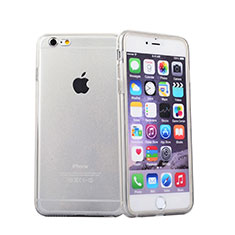 Cover Silicone Trasparente A Flip Morbida per Apple iPhone 6S Bianco