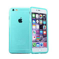 Cover Silicone Trasparente A Flip Morbida per Apple iPhone 6S Cielo Blu