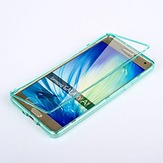Cover Silicone Trasparente A Flip Morbida per Samsung Galaxy A7 SM-A700 Cielo Blu