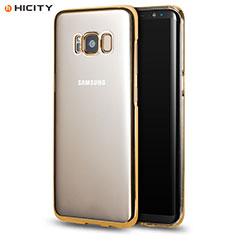 Cover Silicone Trasparente Laterale per Samsung Galaxy S8 Plus Oro