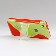 Cover Silicone Trasparente Morbida S-Line per Apple iPhone 5C Rosso