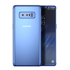 Cover Silicone Trasparente Opaca Laterale per Samsung Galaxy Note 8 Blu