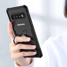 Cover Silicone Trasparente Specchio Laterale per Samsung Galaxy S10 Nero