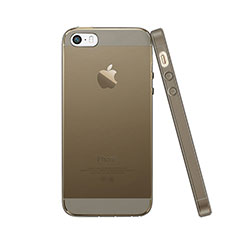 Cover Silicone Trasparente Ultra Slim Morbida per Apple iPhone SE Grigio