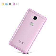 Cover Silicone Trasparente Ultra Slim Morbida per Huawei GR5 Rosa