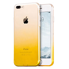 Cover Silicone Trasparente Ultra Slim Morbida Sfumato G01 per Apple iPhone 7 Plus Giallo