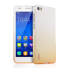Cover Silicone Trasparente Ultra Slim Morbida Sfumato per Huawei Honor 6 Giallo