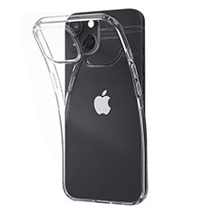 Cover Silicone Trasparente Ultra Sottile Morbida A02 per Apple iPhone 14 Plus Chiaro
