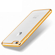Cover Silicone Trasparente Ultra Sottile Morbida H02 per Apple iPhone 6 Oro