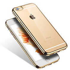 Cover Silicone Trasparente Ultra Sottile Morbida H03 per Apple iPhone 6S Oro