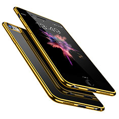 Cover Silicone Trasparente Ultra Sottile Morbida H04 per Apple iPhone 6S Plus Oro