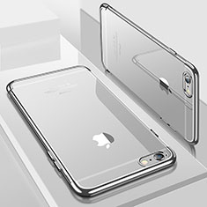 Cover Silicone Trasparente Ultra Sottile Morbida H04 per Apple iPhone 8 Argento