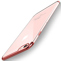 Cover Silicone Trasparente Ultra Sottile Morbida H06 per Apple iPhone 6 Plus Rosso