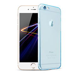 Cover Silicone Trasparente Ultra Sottile Morbida H08 per Apple iPhone 6S Blu
