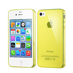 Cover Silicone Trasparente Ultra Sottile Morbida per Apple iPhone 4S Giallo
